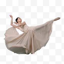 舞蹈老师一个人柔美展示大摆裙