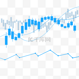网格折线图图片_股票k线图上升趋势证券市场投资