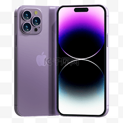 新款上市主图图片_苹果14Pro手机样机新款紫