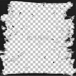 空白墙图片_边界模板带有划痕纹理的粗糙边框