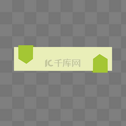 角标图片_春季春天绿色角标标题栏边框
