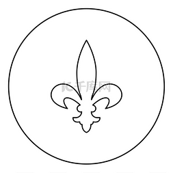 符号符号皇家法国纹章风格的圆形