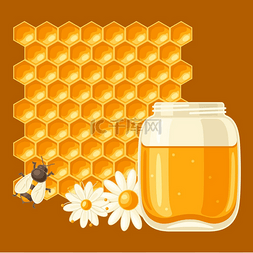 蜂蜜物品的背景商业食品和农业的