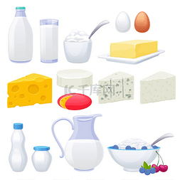 黄油图片_牛奶乳制品图标集.