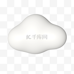 3d立体元素云图片_C4D立体云白色