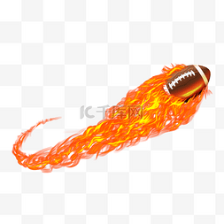 橄榄球球体燃烧着火火花体育运动