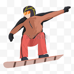 卡通健康安全图片_滑雪运动人物卡通