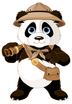 用双筒望远镜熊猫 safari 浏览器