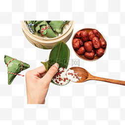 粽子步骤图片_端午节包粽子食材