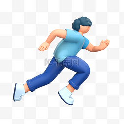 人物跑步图片_3D立体C4D动作运动奔跑冲刺人物