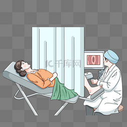 妇科超声检查医生患者人物