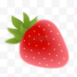 草莓水果手绘图片_免抠手绘弥散水果草莓