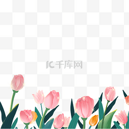 花丛图片_郁金香花海花丛底边