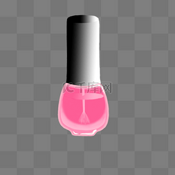 小粉红圆底玻璃罐指甲油