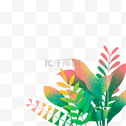 热带植物图片_水彩热带植物元素