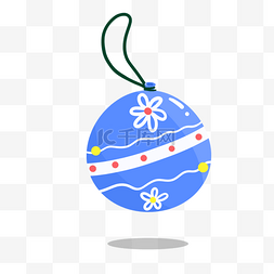 气球喜庆新年图片_蓝色气球花朵花纹日本夏日祭水風