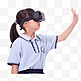 VR虚拟眼镜科技人物女孩