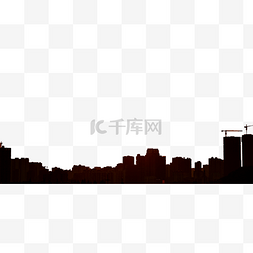 湖南长沙夜晚城市天际线城市剪影