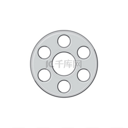 换季保养图片_金属环垫圈隔离现实图标矢量金属