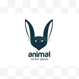 face图片_Abstract animal face logo vector template. Ra