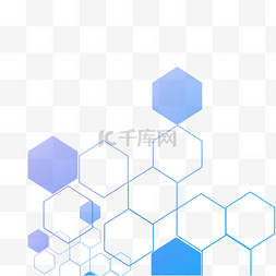 商务科技线条装饰图片_线性多边形科技装饰科技商务