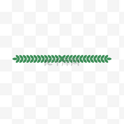 绿色叶子几何图片_树叶简约绿色分隔线