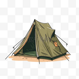卡通手绘户外露营帐篷