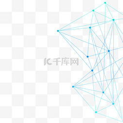 抽象图片_蓝色科技感抽象浮点线