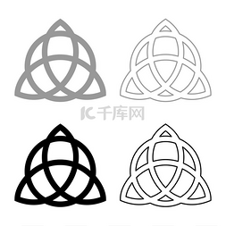 带圆圈的结三维京人的力量符号部