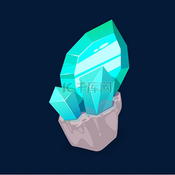 蓝色的宝石图片_蓝色水晶宝石，宝石岩石绿松石矿