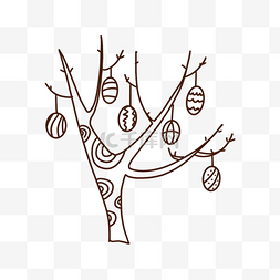 复活节彩蛋涂鸦树