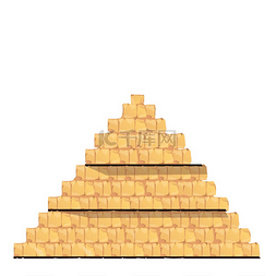 古埃及金字塔矢量卡通信息图解。