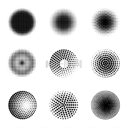 辐射松木图片_径向半色调不同的渐变圆圈半色调