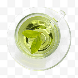 半透明茶杯绿茶