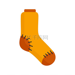 garbage图片_Garbage sock icon flat isolated vector