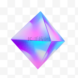 几何立体促销图片_彩色C4D立体酸性酷炫长方体几何元