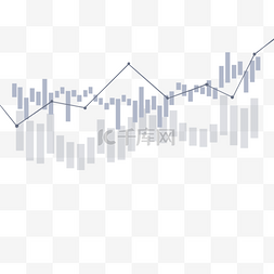 走势图图片_股票k线图上升趋势商业投资灰色