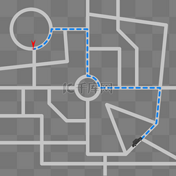 线路分布图片_科技感地图路线导航