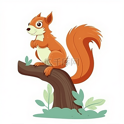 松鼠图片_一只正在爬树的松鼠