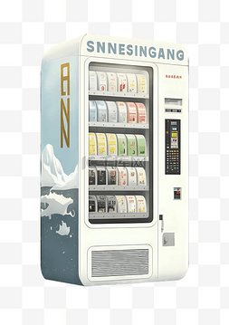 饮料机图片_自动贩卖机饮料机卡通可爱扁平风