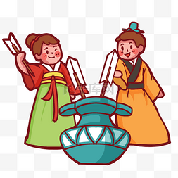 传统文化传统文化图片_古代投壶游戏娱乐古装