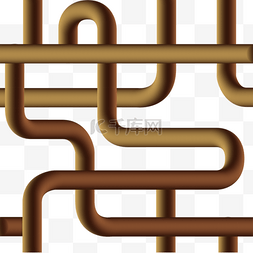 管道弯曲图片_趣味曲线装饰水管管道立体线条