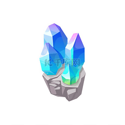 水晶宝石、宝石宝石玻璃或蓝紫色