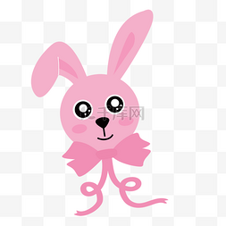 粉色兔子矢量装饰