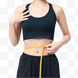 女性人物测量腰围