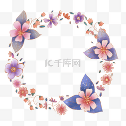 水彩花卉边框素材图片_水彩花卉边框