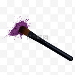 紫色粉末化妆刷刷子黑色