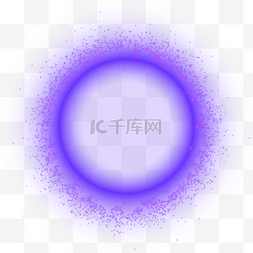 科技光粒子光效图片_商务紫色发散颗粒圆形特效边框光