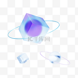 3D玻璃质感装饰