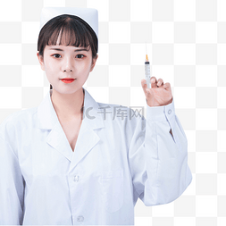 医生图片_女医生手拿针管注射器